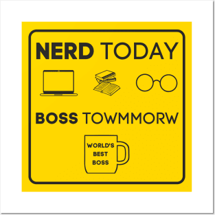 Nerd sign Posters and Art